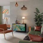 SPECTRUM SPLENDOR Sideboard mit 2 Türen in Schwarz