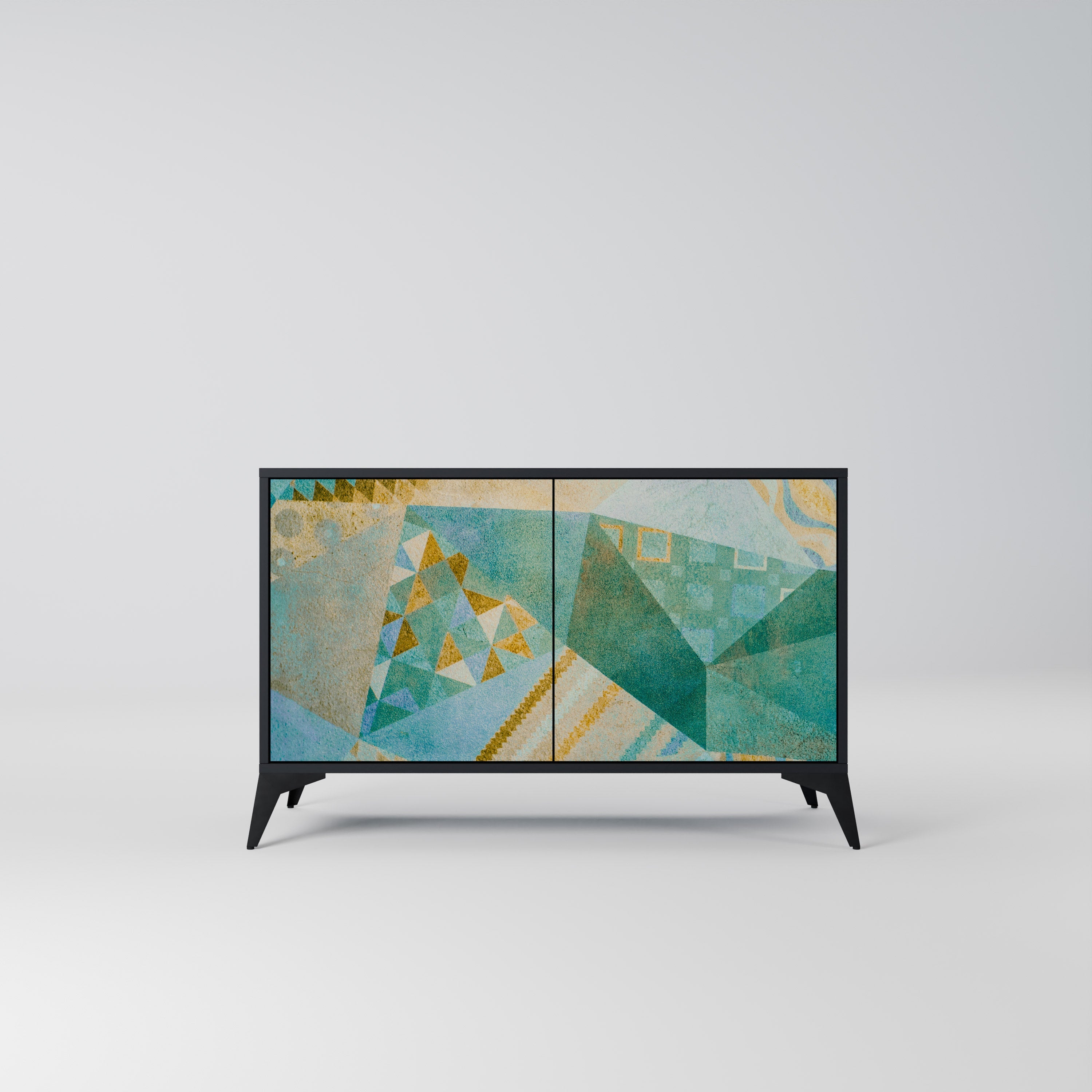 SPECTRUM SPLENDOR Sideboard mit 2 Türen in Schwarz