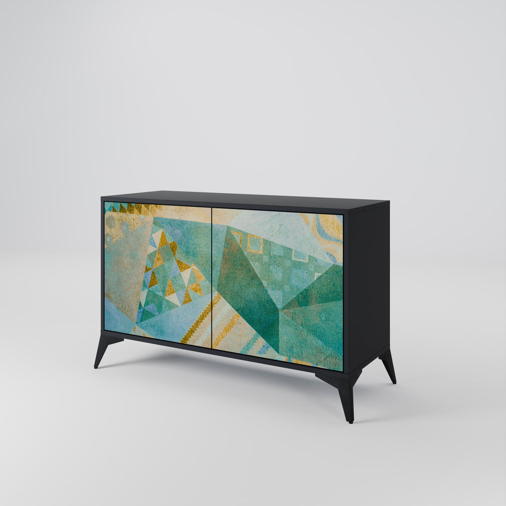 SPECTRUM SPLENDOR Sideboard mit 2 Türen in Schwarz