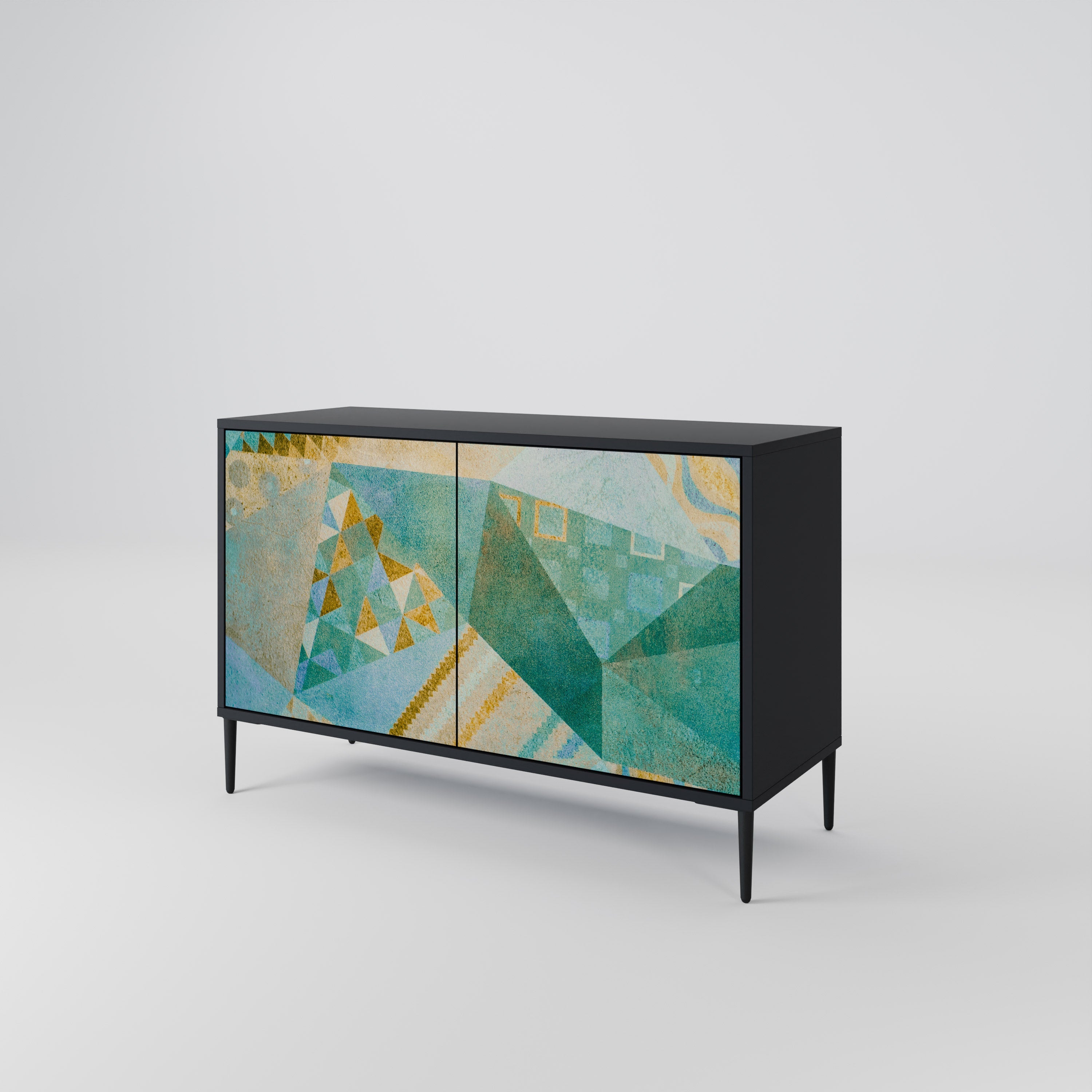 SPECTRUM SPLENDOR Sideboard mit 2 Türen in Schwarz