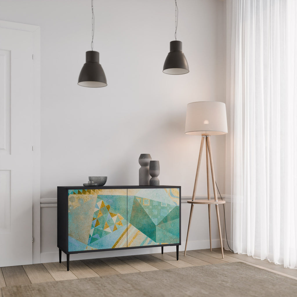 SPECTRUM SPLENDOR Sideboard mit 2 Türen in Schwarz