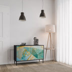 SPECTRUM SPLENDOR Sideboard mit 2 Türen in Schwarz