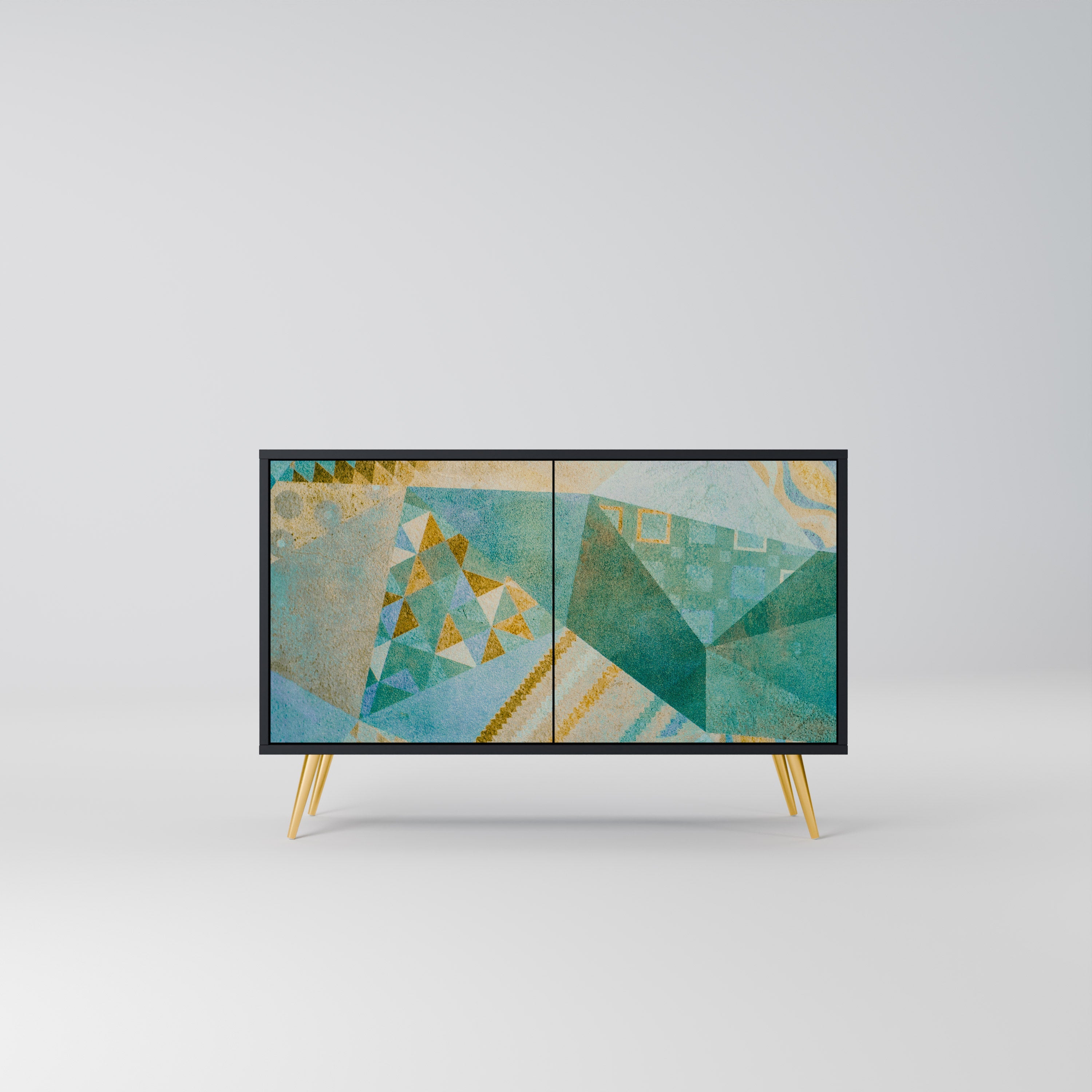 SPECTRUM SPLENDOR Sideboard mit 2 Türen in Schwarz