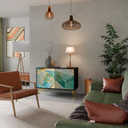 SPECTRUM SPLENDOR Sideboard mit 2 Türen in Schwarz