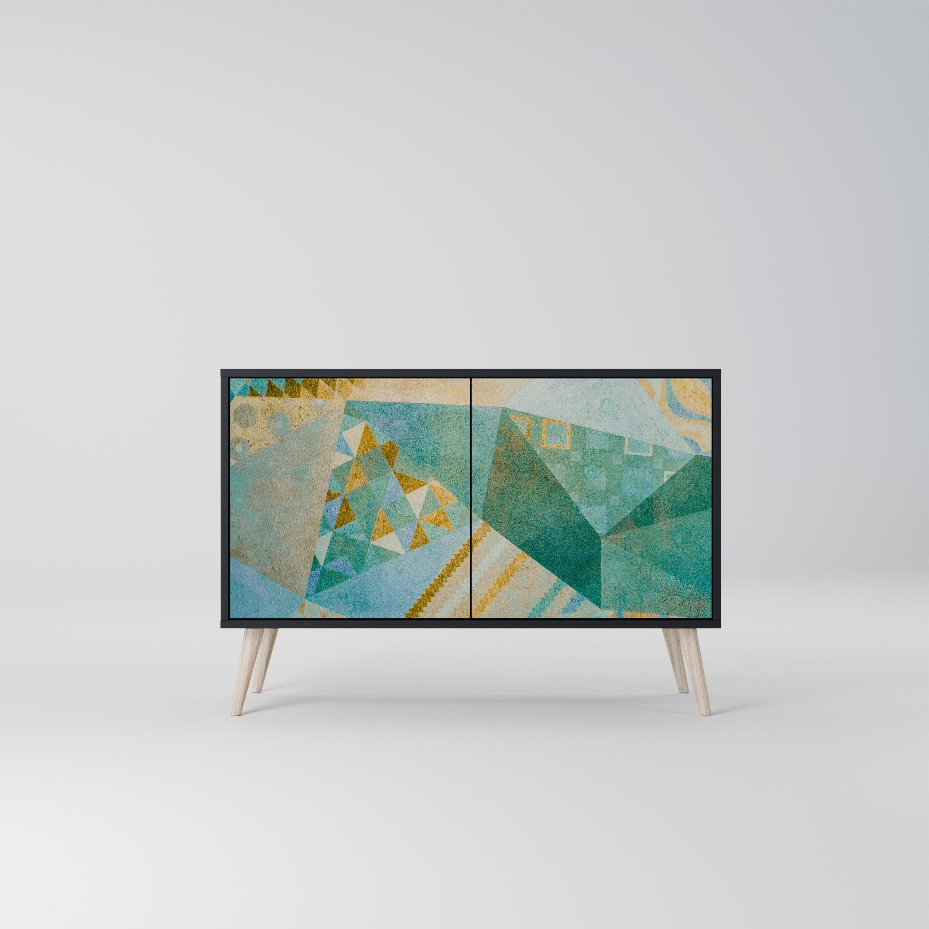 SPECTRUM SPLENDOR Sideboard mit 2 Türen in Schwarz