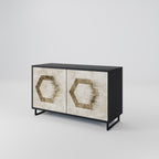 HEXAGONAL SHAPES Sideboard mit 2 Türen in Schwarz