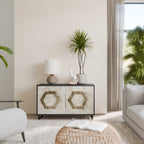 HEXAGONAL SHAPES Sideboard mit 2 Türen in Schwarz