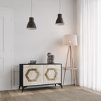 HEXAGONAL SHAPES Sideboard mit 2 Türen in Schwarz