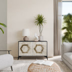 HEXAGONAL SHAPES Sideboard mit 2 Türen in Schwarz