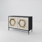 HEXAGONAL SHAPES Sideboard mit 2 Türen in Schwarz