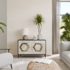 HEXAGONAL SHAPES Sideboard mit 2 Türen in Schwarz