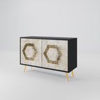 HEXAGONAL SHAPES Sideboard mit 2 Türen in Schwarz