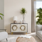 HEXAGONAL SHAPES Sideboard mit 2 Türen in Schwarz