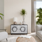 HEXAGONAL FIGURES Sideboard mit 2 Türen in Schwarz