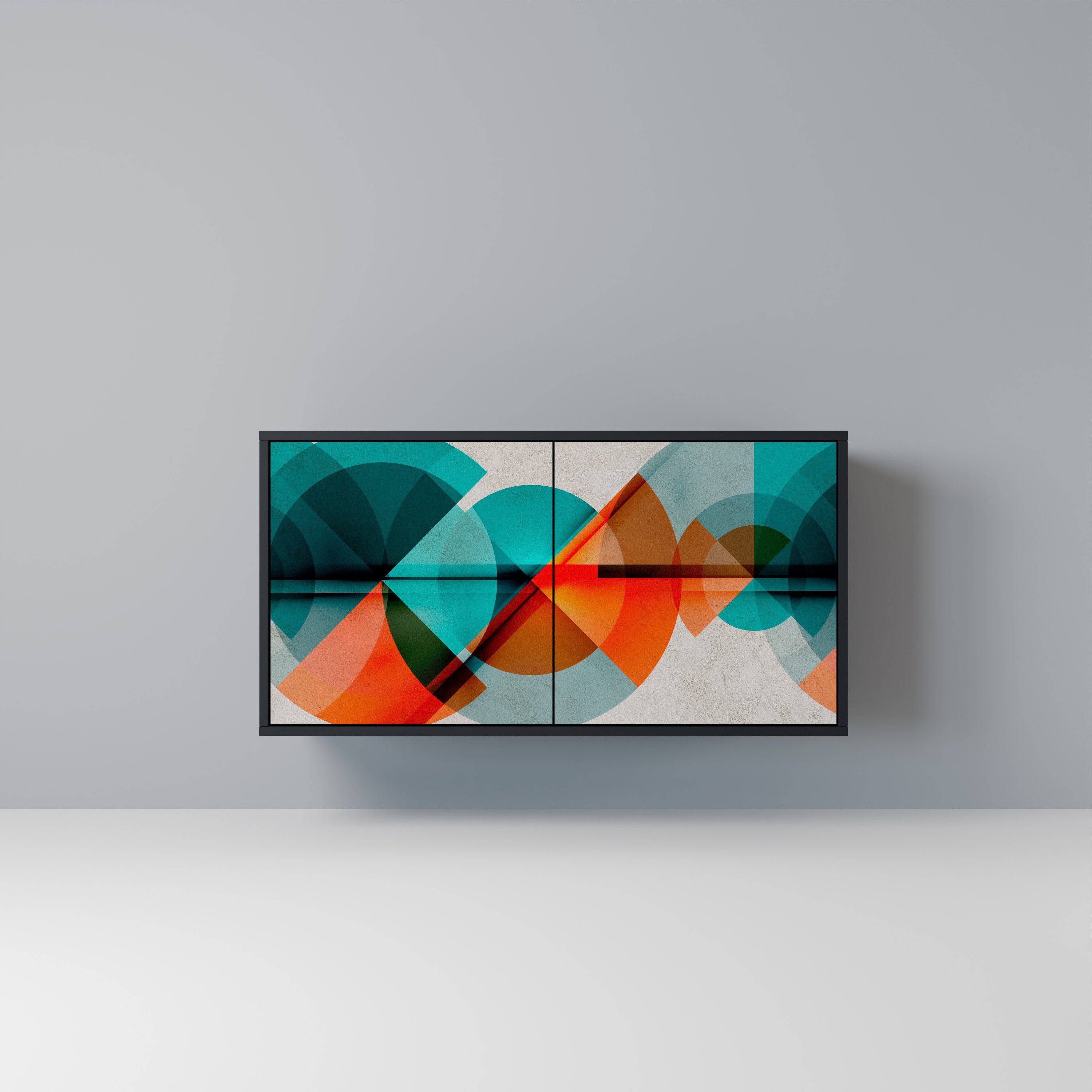 CIRCULAR RHAPSODY Sideboard mit 2 Türen in Schwarz