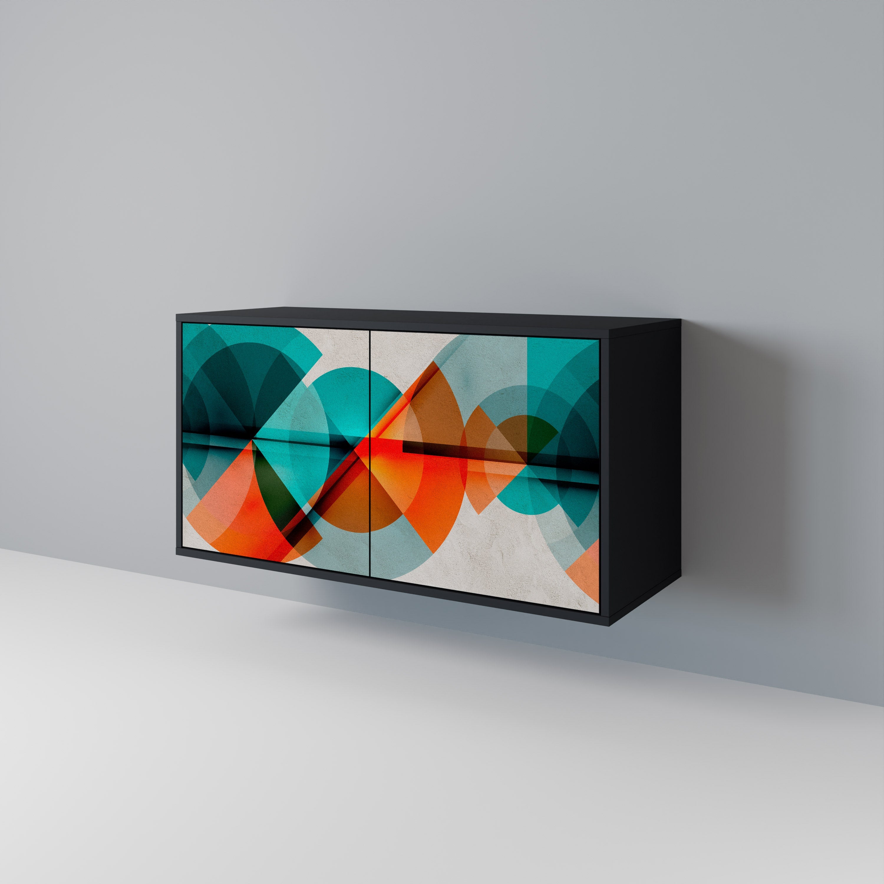 CIRCULAR RHAPSODY Sideboard mit 2 Türen in Schwarz