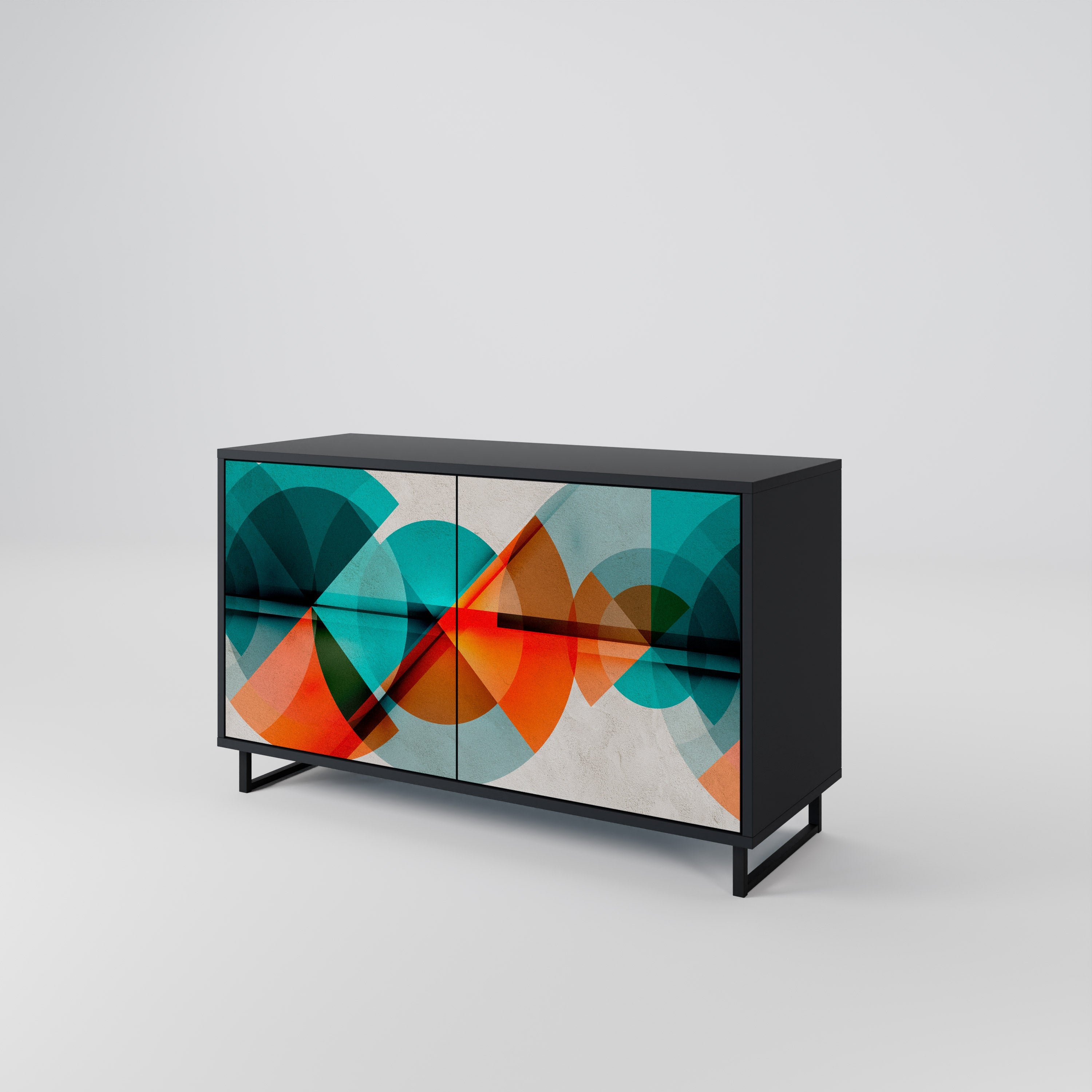 CIRCULAR RHAPSODY Sideboard mit 2 Türen in Schwarz