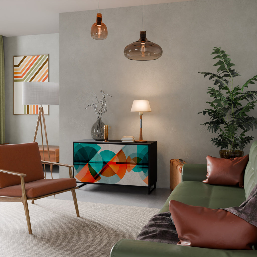 CIRCULAR RHAPSODY Sideboard mit 2 Türen in Schwarz