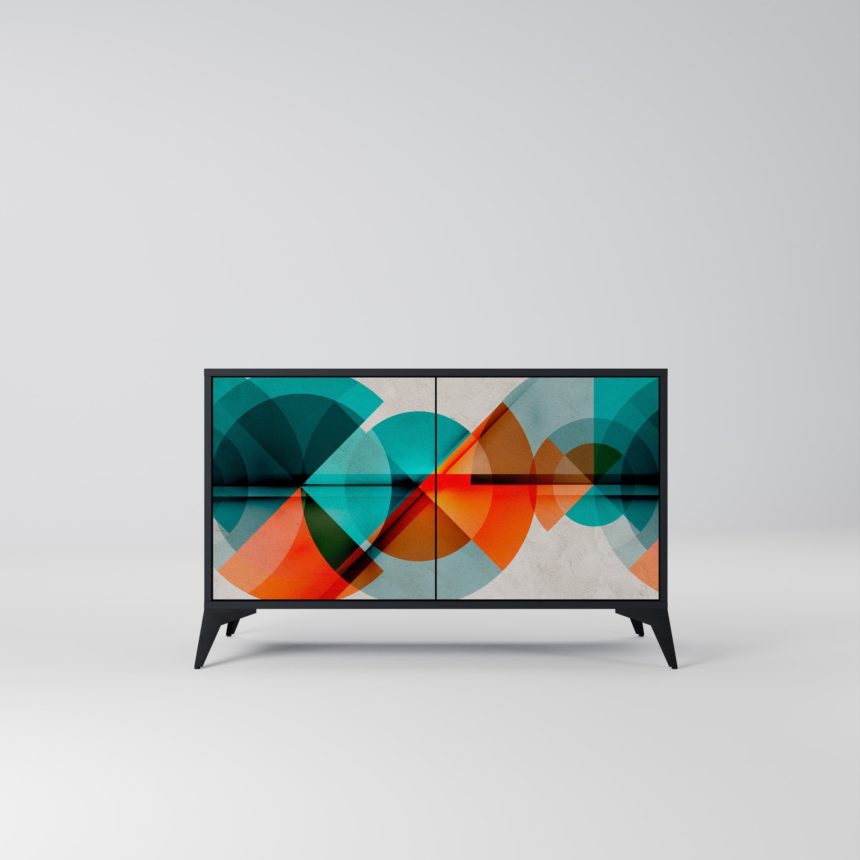 CIRCULAR RHAPSODY Sideboard mit 2 Türen in Schwarz