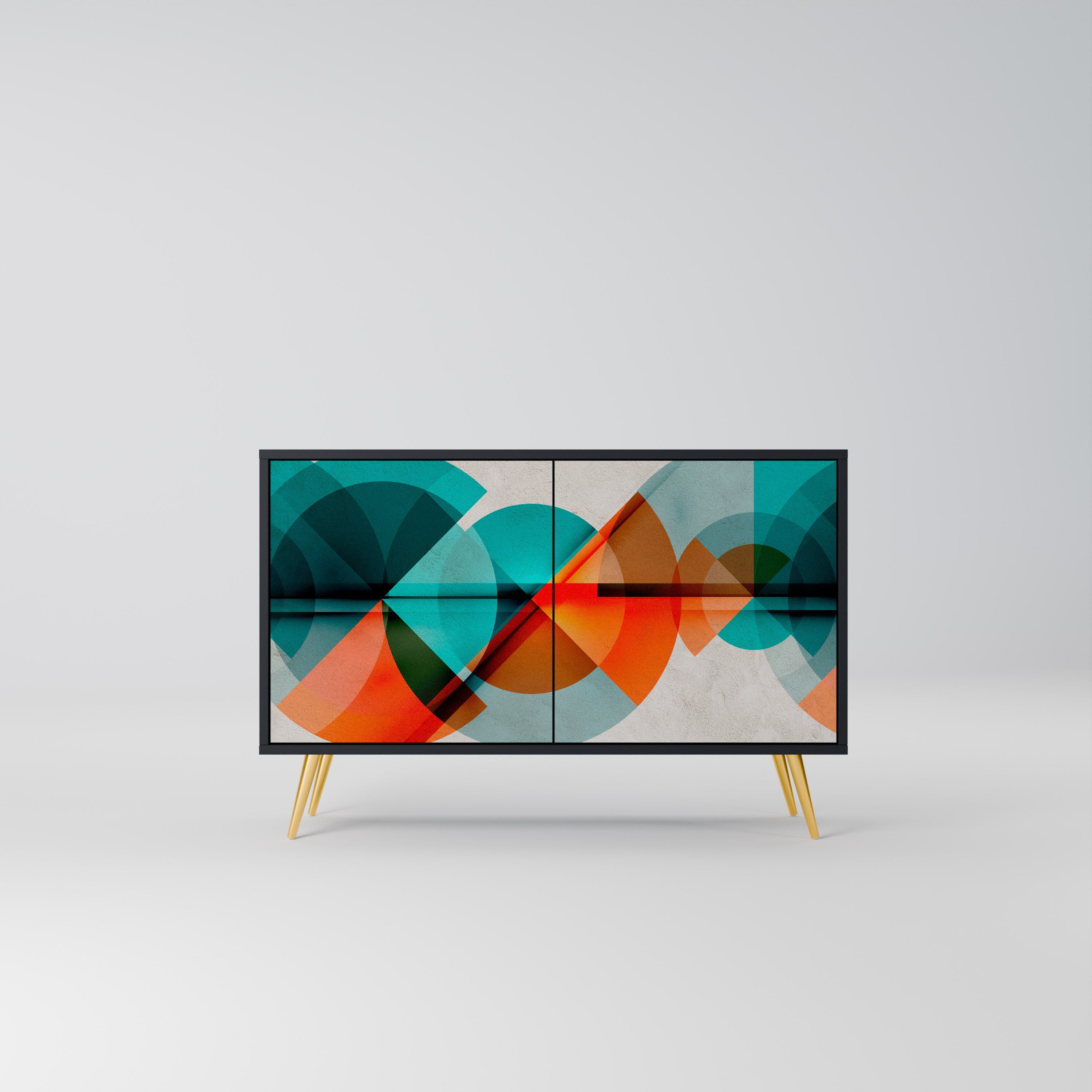 CIRCULAR RHAPSODY Sideboard mit 2 Türen in Schwarz