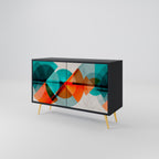 CIRCULAR RHAPSODY Sideboard mit 2 Türen in Schwarz