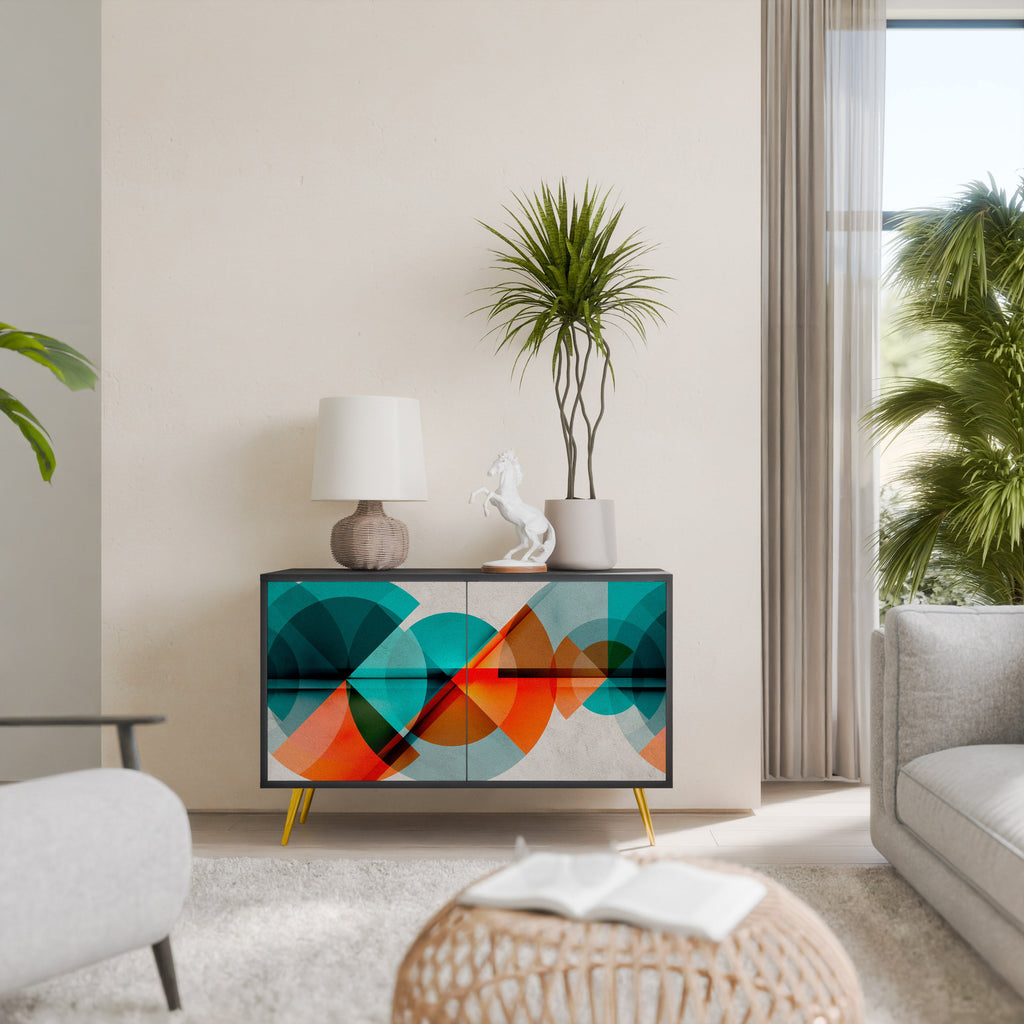 CIRCULAR RHAPSODY Sideboard mit 2 Türen in Schwarz