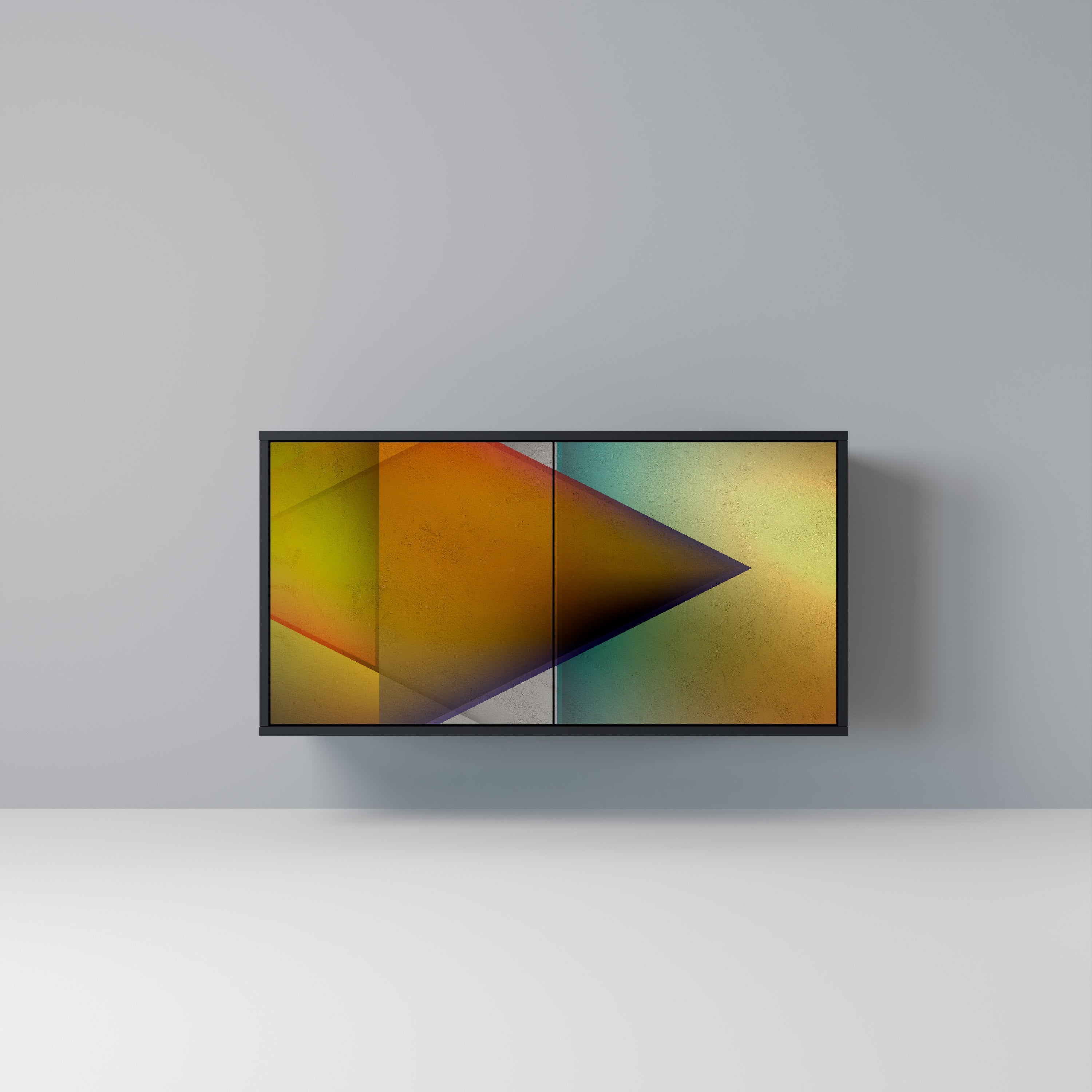 PIERCING SHARPNESS Sideboard mit 2 Türen in Schwarz