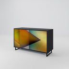 PIERCING SHARPNESS Sideboard mit 2 Türen in Schwarz