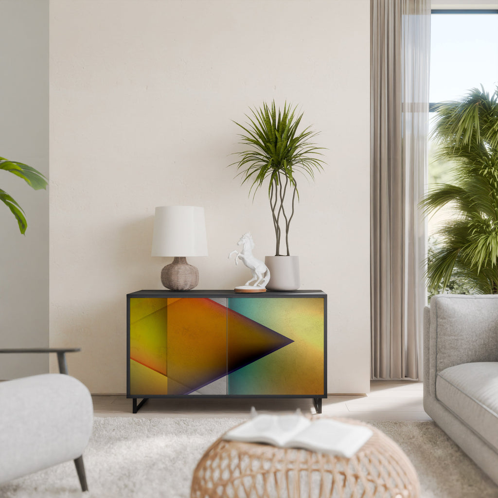 PIERCING SHARPNESS Sideboard mit 2 Türen in Schwarz