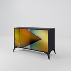 PIERCING SHARPNESS Sideboard mit 2 Türen in Schwarz