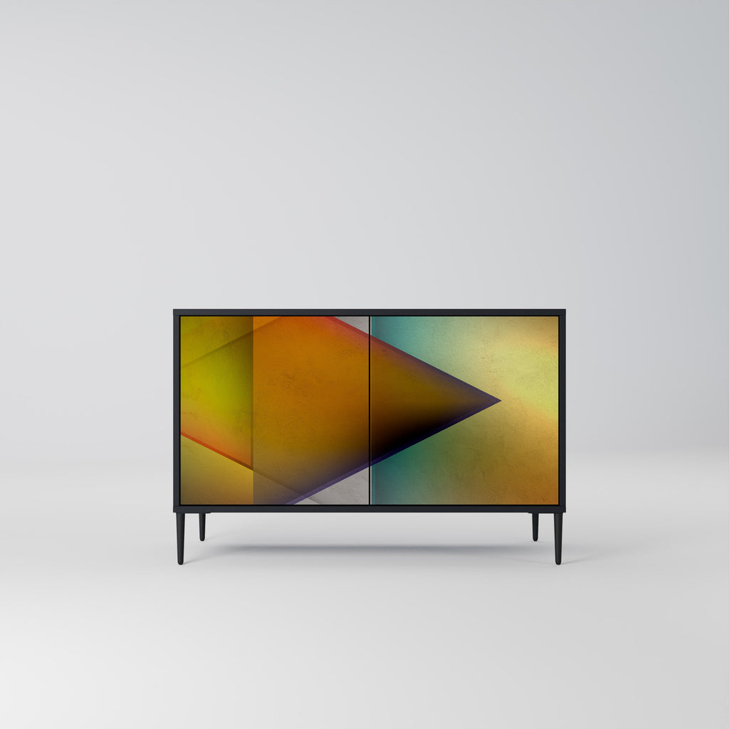 PIERCING SHARPNESS Sideboard mit 2 Türen in Schwarz