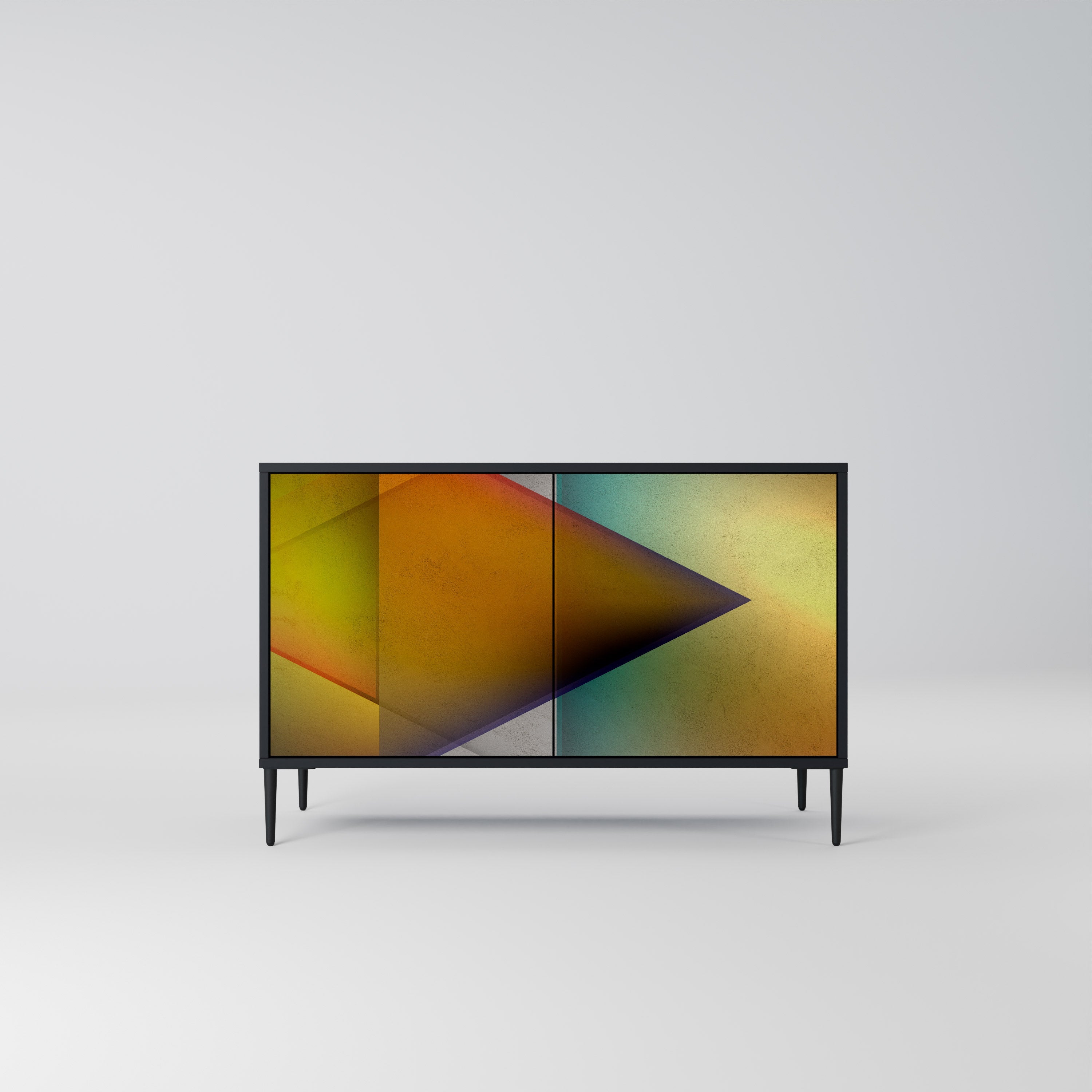 PIERCING SHARPNESS Sideboard mit 2 Türen in Schwarz