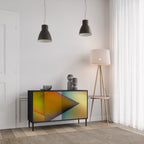 PIERCING SHARPNESS Sideboard mit 2 Türen in Schwarz