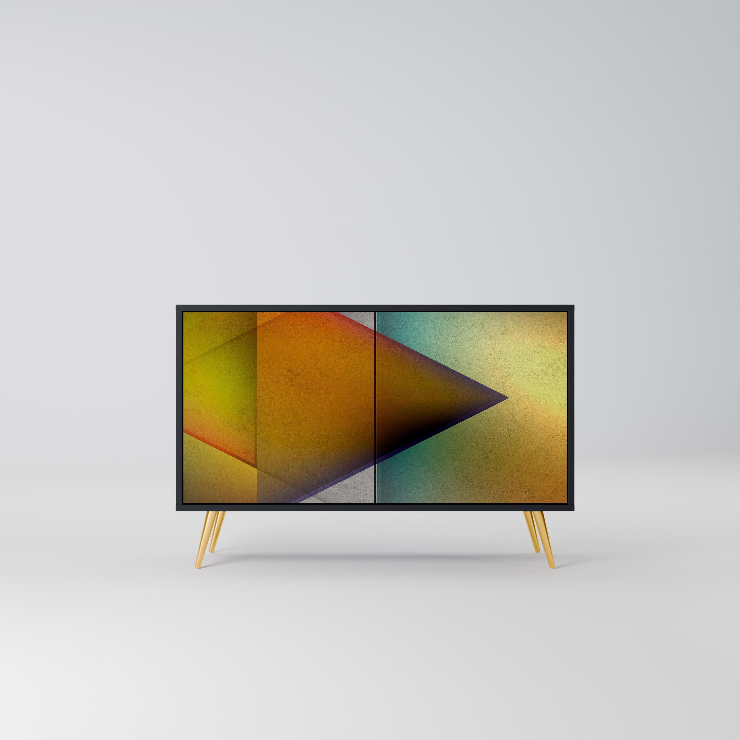 PIERCING SHARPNESS Sideboard mit 2 Türen in Schwarz