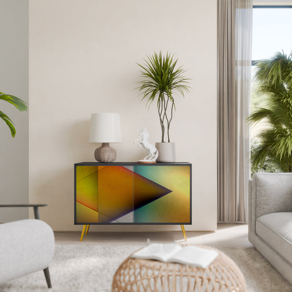 PIERCING SHARPNESS Sideboard mit 2 Türen in Schwarz