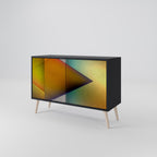 PIERCING SHARPNESS Sideboard mit 2 Türen in Schwarz