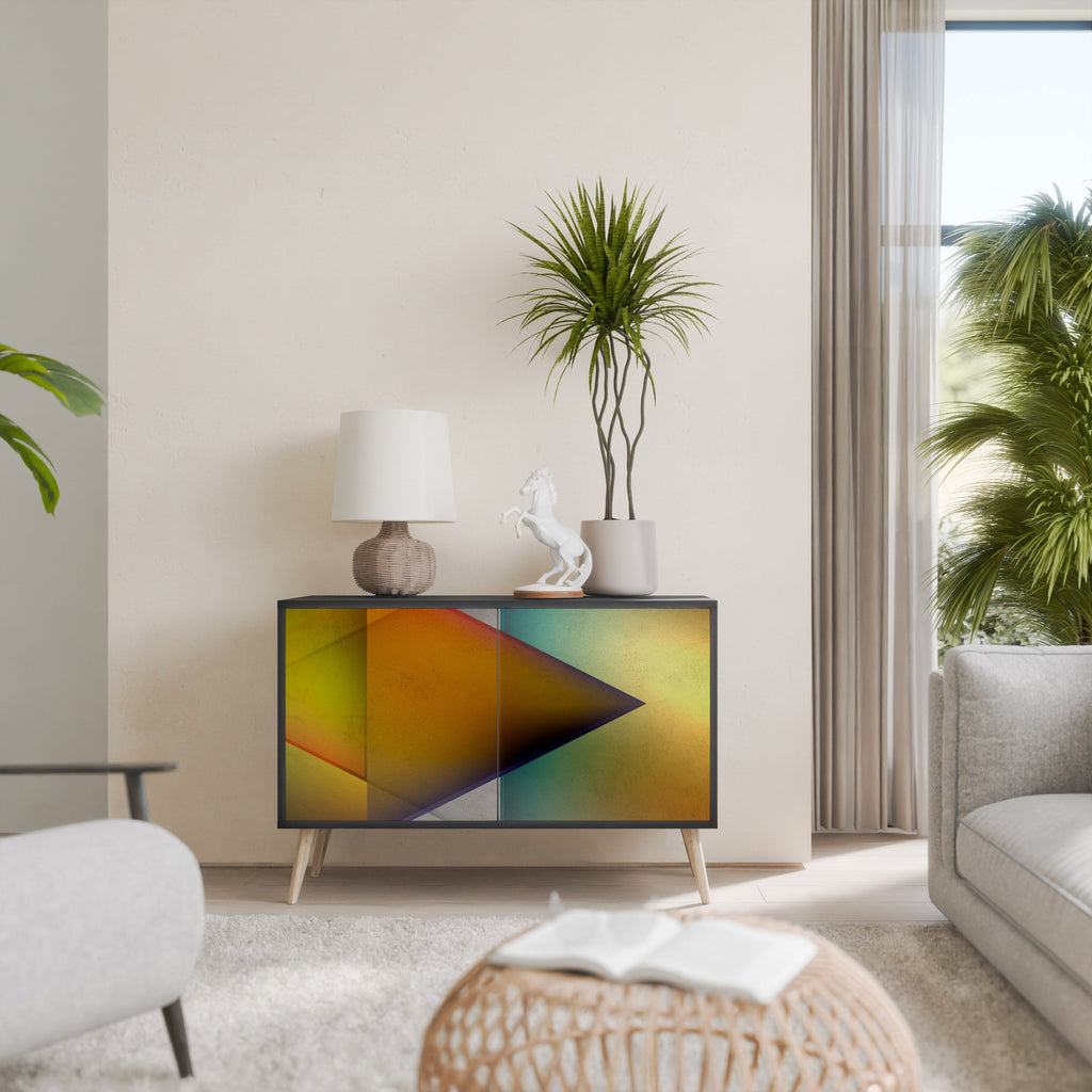 PIERCING SHARPNESS Sideboard mit 2 Türen in Schwarz