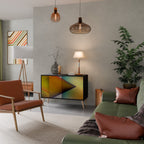 PIERCING SHARPNESS Sideboard mit 2 Türen in Schwarz