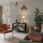 UNIFIED FRAGMENTS 2-Door Sideboard in Black Finish