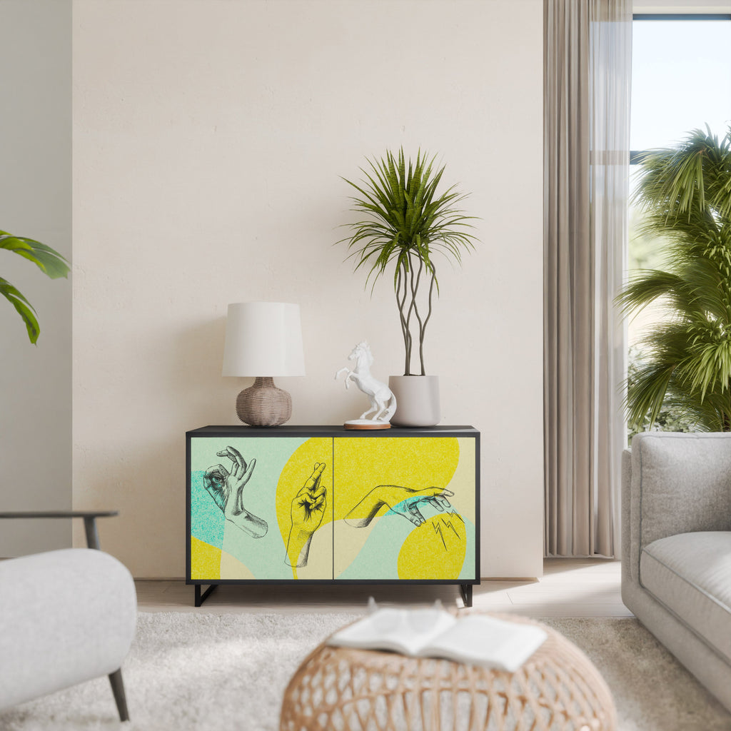 BODY LANGUAGE Sideboard mit 2 Türen in Schwarz