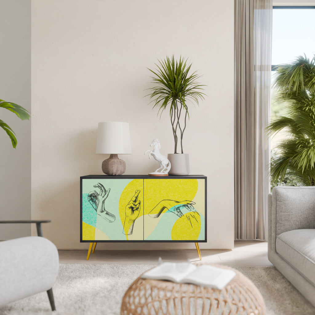 BODY LANGUAGE Sideboard mit 2 Türen in Schwarz