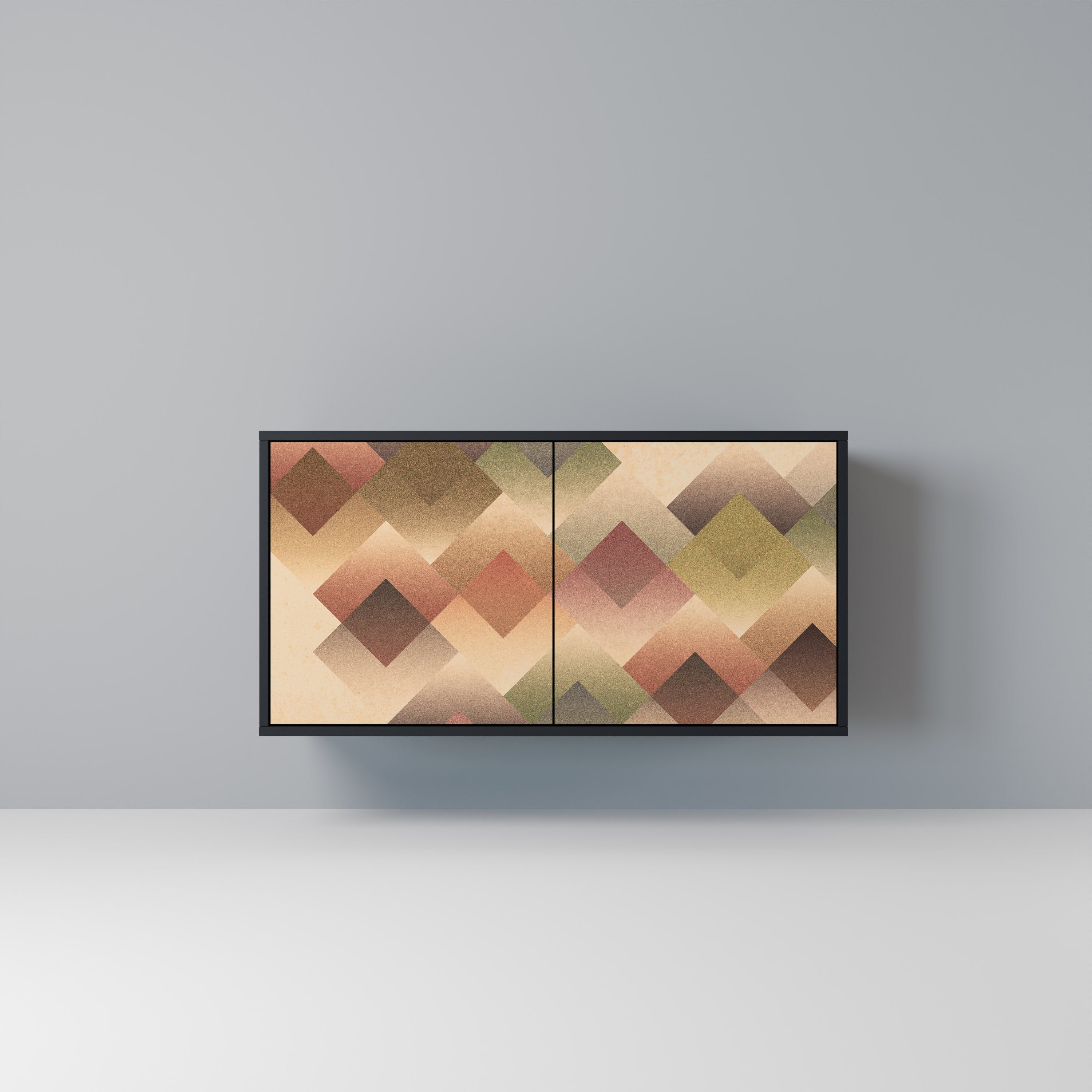 GEOMETRIC FUSION Sideboard mit 2 Türen in Schwarz