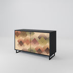 GEOMETRIC FUSION Sideboard mit 2 Türen in Schwarz