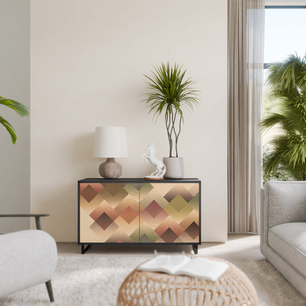 GEOMETRIC FUSION Sideboard mit 2 Türen in Schwarz