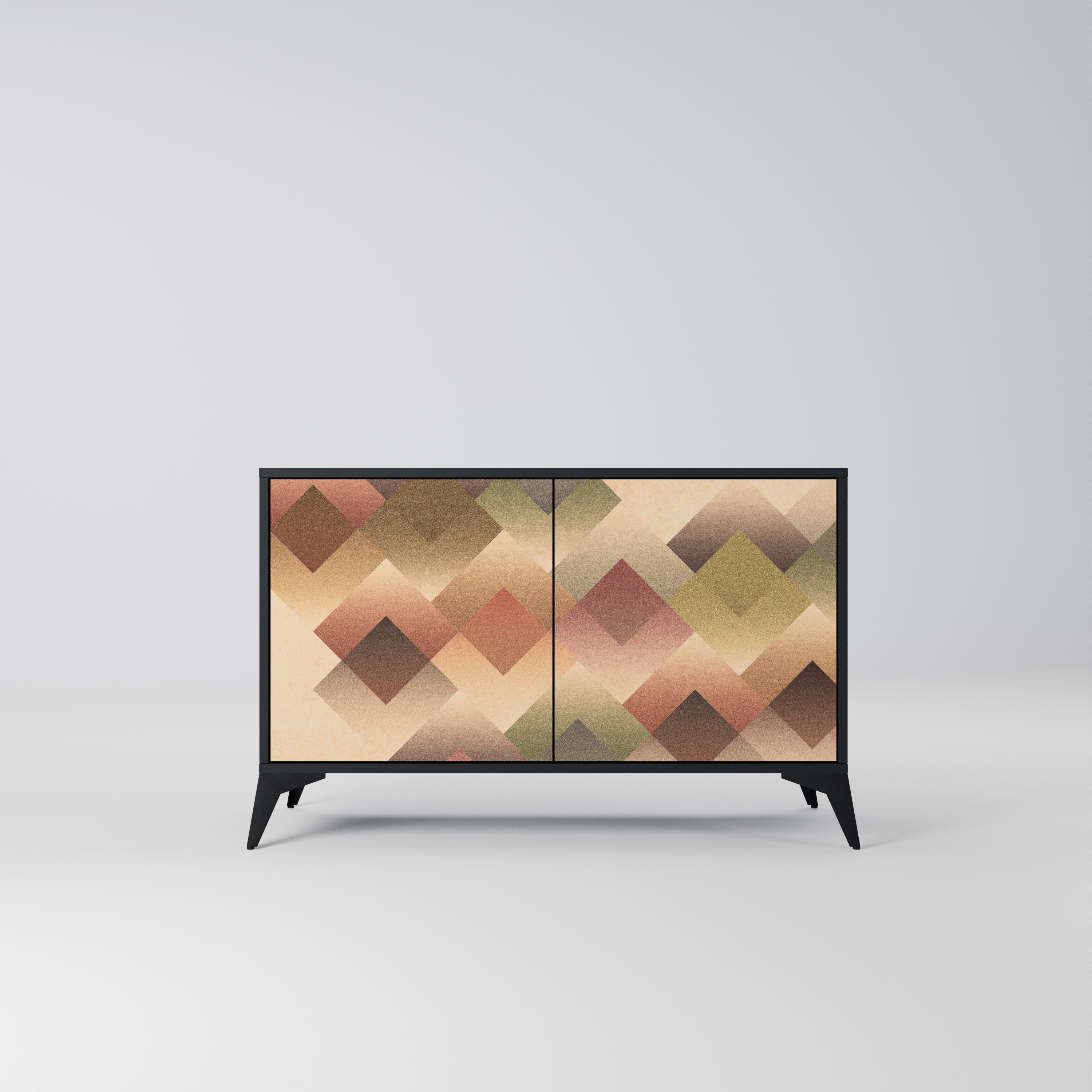 GEOMETRIC FUSION Sideboard mit 2 Türen in Schwarz