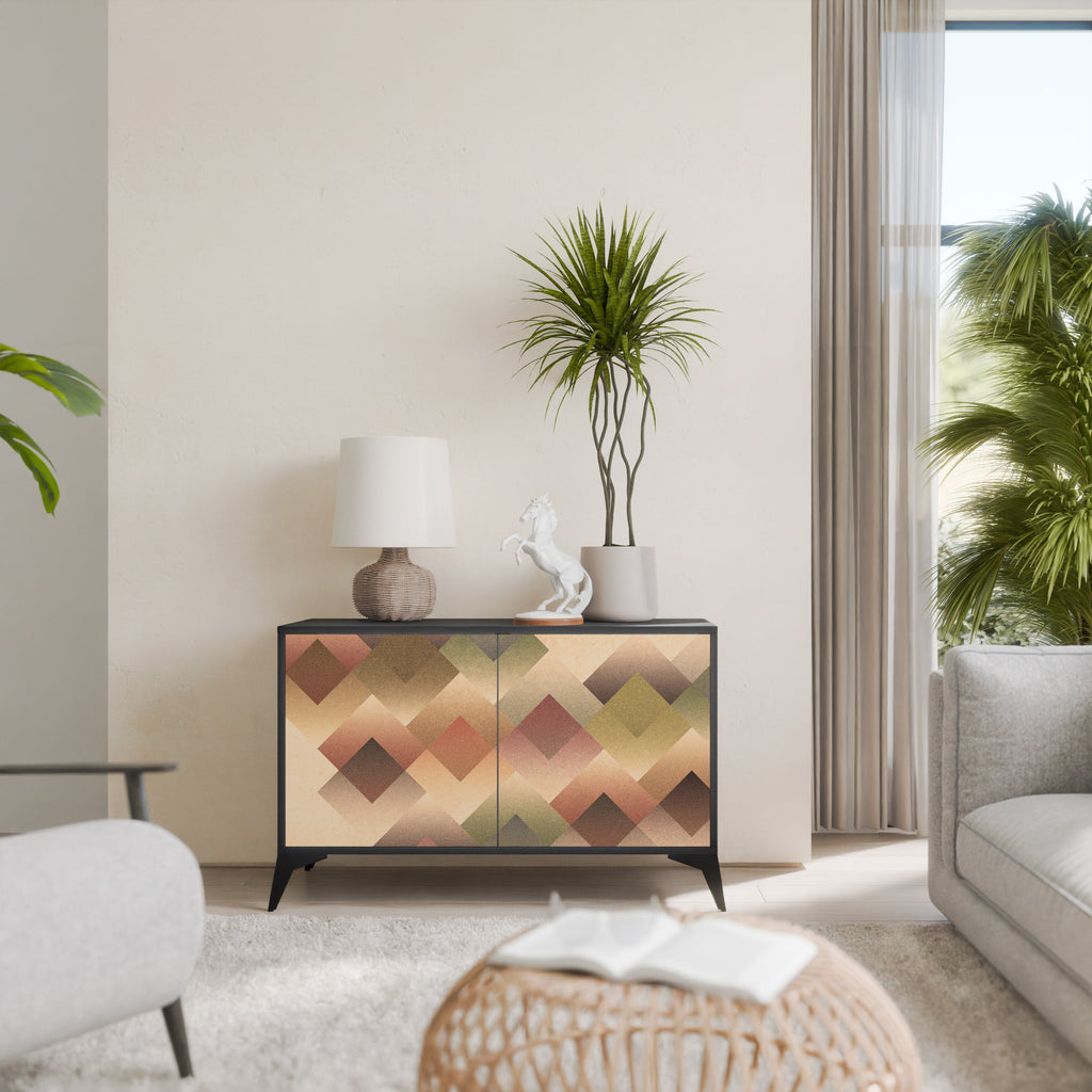 GEOMETRIC FUSION Sideboard mit 2 Türen in Schwarz