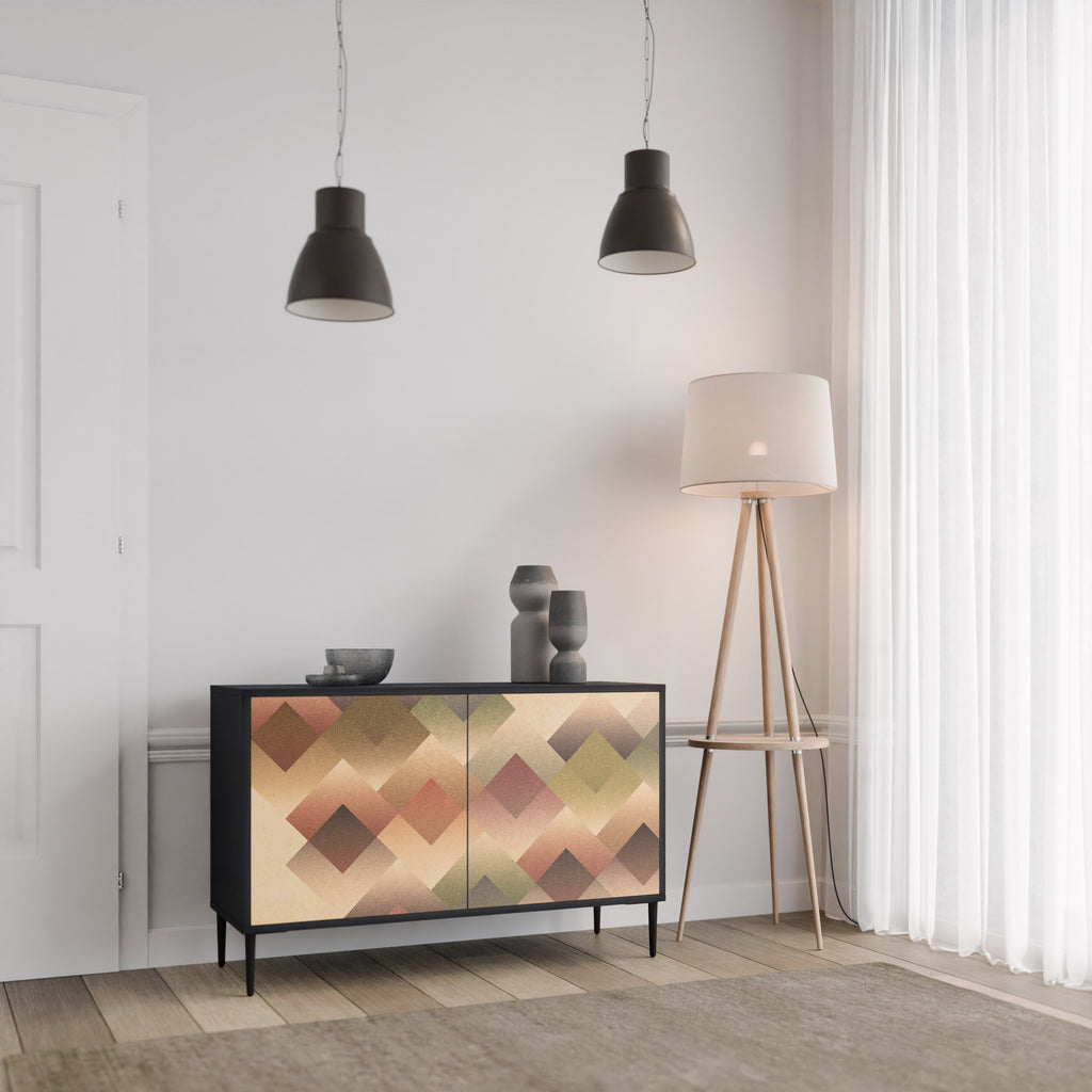 GEOMETRIC FUSION Sideboard mit 2 Türen in Schwarz