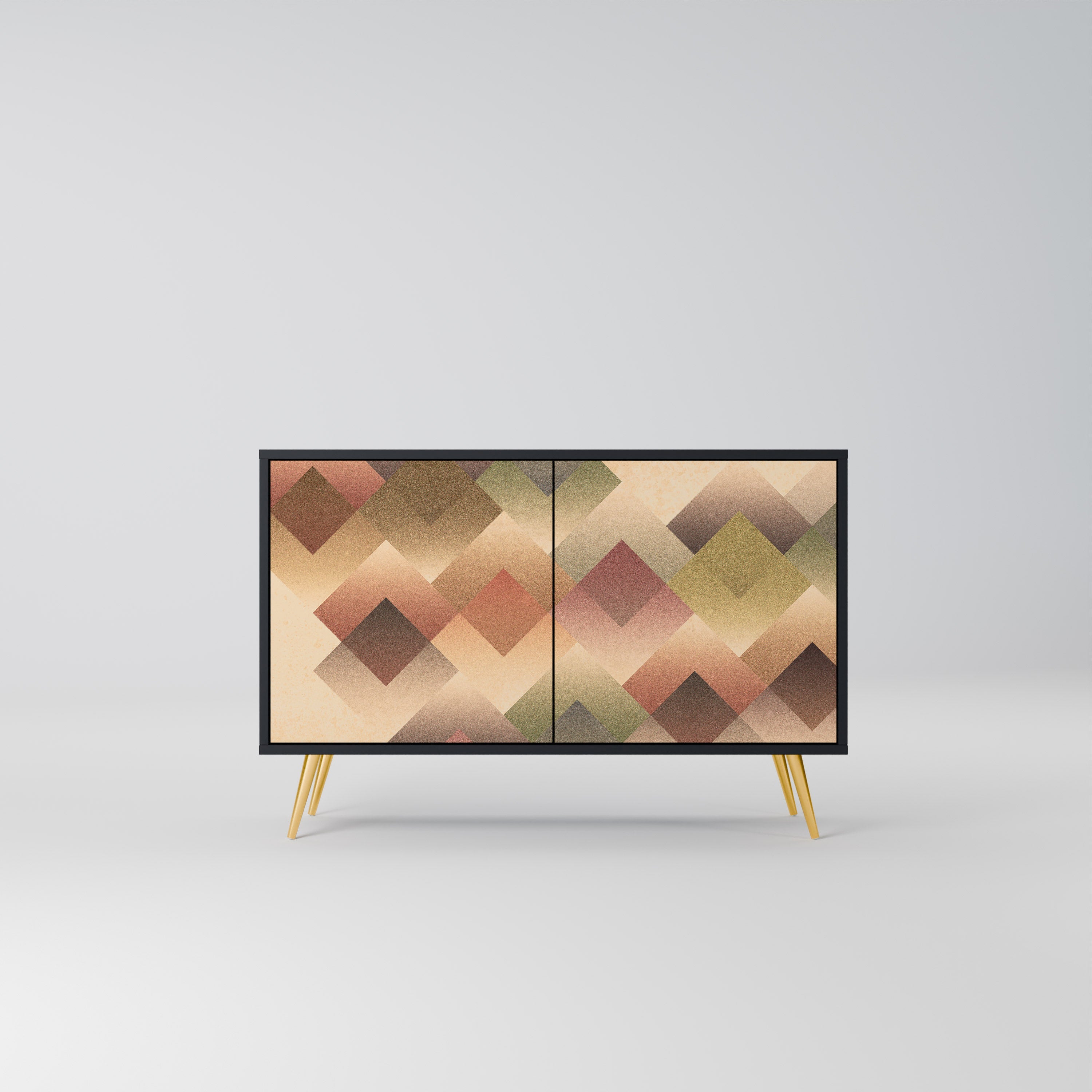GEOMETRIC FUSION Sideboard mit 2 Türen in Schwarz