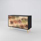 GEOMETRIC FUSION Sideboard mit 2 Türen in Schwarz