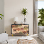 GEOMETRIC FUSION Sideboard mit 2 Türen in Schwarz